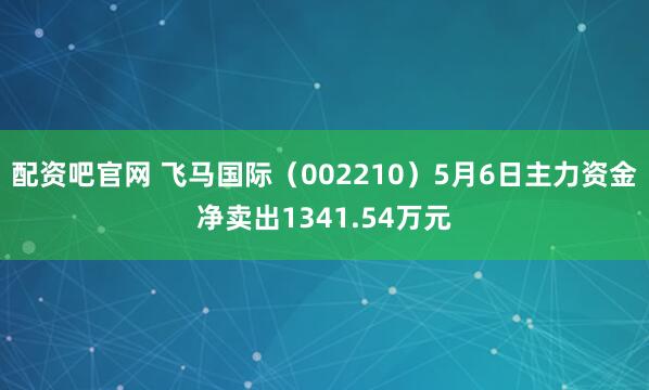 配资吧官网 飞马国际（002210）5月6日主力资金净卖出1341.54万元